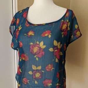 Sheer floral top